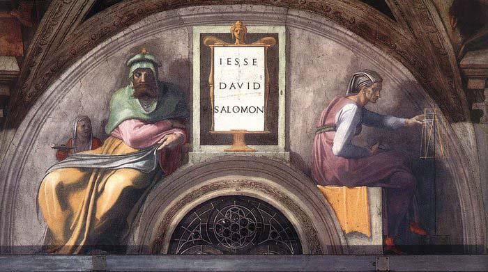 Michelangelo Buonarroti Jesse - David - Solomon Spain oil painting art